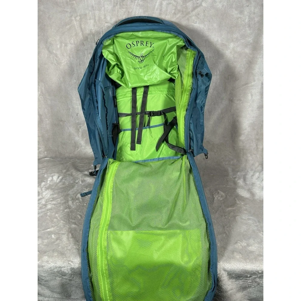 Osprey Farpoint 80 Backpack Caribbean Blue Travel Hiking Camping Backpacking